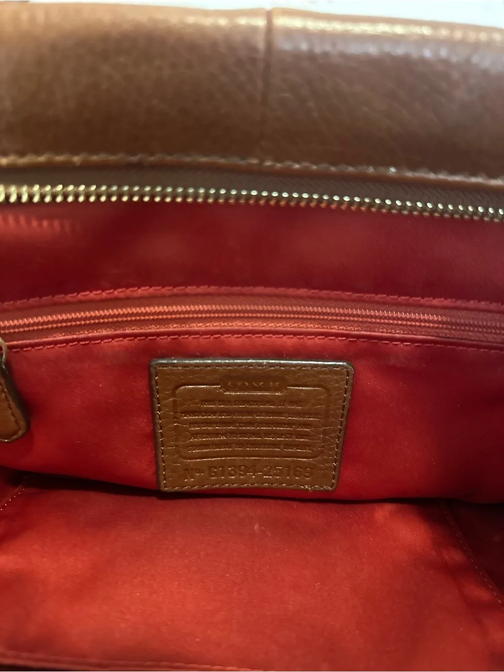 Coach Brown Leather Turnlock Satchel
